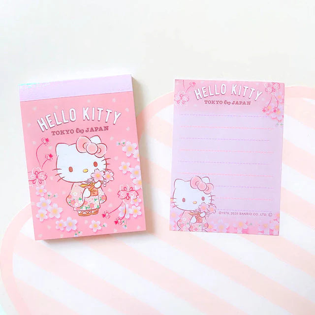 (NEW ARRIVAL) Sanrio Characters Memo Pad – Sakura Hana Series
