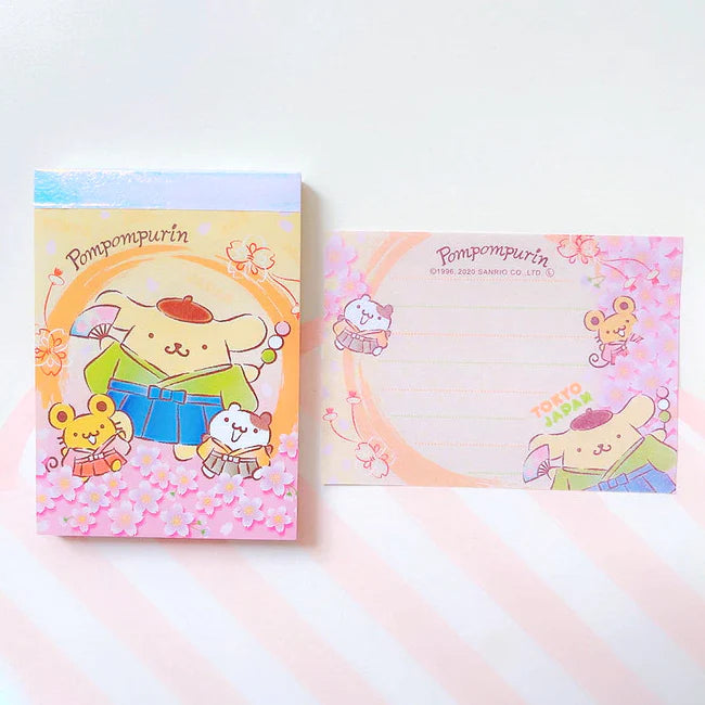 (NEW ARRIVAL) Sanrio Characters Memo Pad – Sakura Hana Series