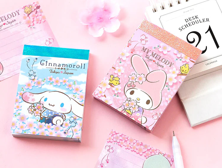 (NEW ARRIVAL) Sanrio Characters Memo Pad – Sakura Hana Series