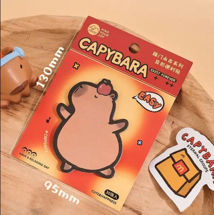 Capybara Sticky Notes – Cute Memo Pads for Journals, Planners & Desk | 30 Sheets