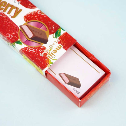 Sakamoto Funbox - Meiji Strawberry Chocolate Bar Boxed Sticky Notes