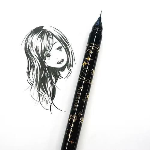 Kuretake ai Liner, stylo pinceau ultra fin, noir, certifié AP, parfait pour les expressions délicates en illustration, lettrage à la main, fabriqué au Japon