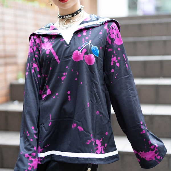 ACDC RAG Sailor Top - Poison Cherry Long Sleeves