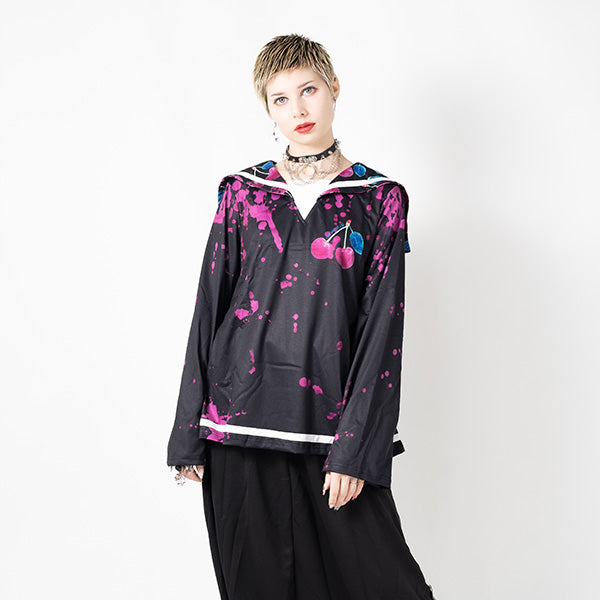 ACDC RAG Sailor Top - Poison Cherry Long Sleeves