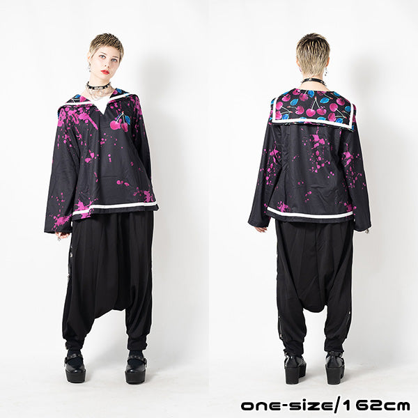 ACDC RAG Sailor Top - Poison Cherry Long Sleeves