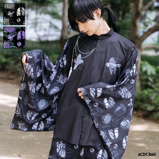 (RESTOCK) ACDC RAG Ochimizu Kimono Shirt – Black/Gray & Black/Purple