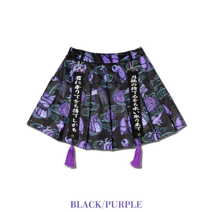 Mini-jupe ACDC RAG Ochimizu - Noir/Violet et Noir/Gris