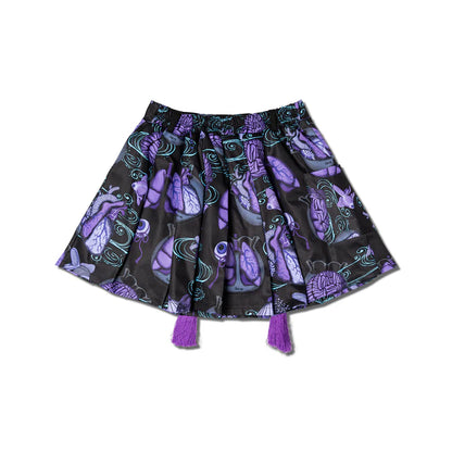 Mini-jupe ACDC RAG Ochimizu - Noir/Violet et Noir/Gris