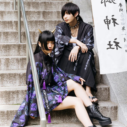 Mini-jupe ACDC RAG Ochimizu - Noir/Violet et Noir/Gris