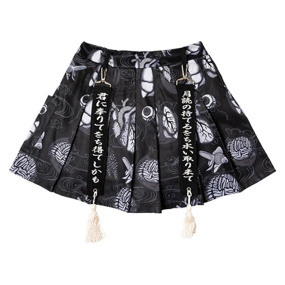 Mini-jupe ACDC RAG Ochimizu - Noir/Violet et Noir/Gris