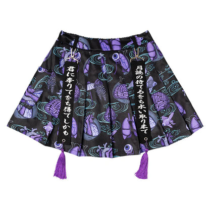 Mini-jupe ACDC RAG Ochimizu - Noir/Violet et Noir/Gris
