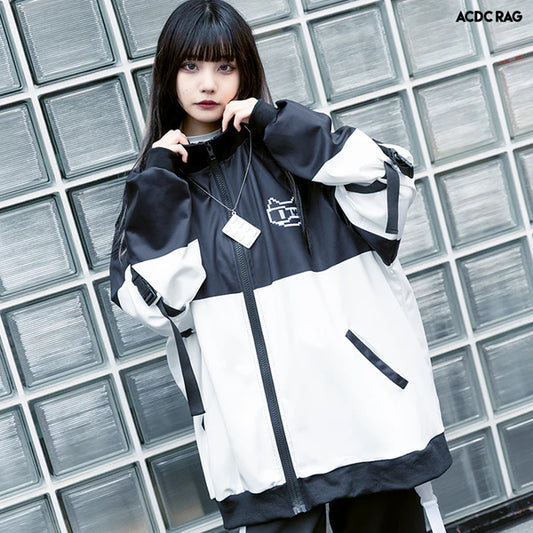 ACDC RAG Pixel Cat Jersey Jacket BK – Black/White