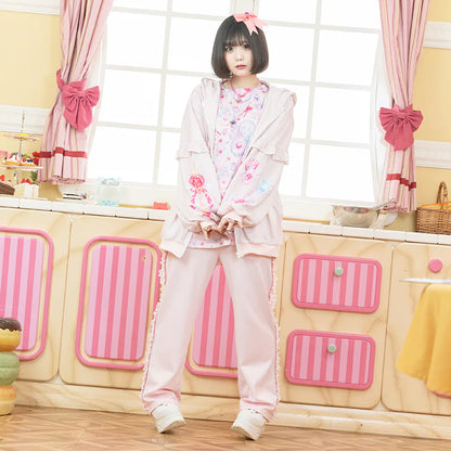 ACDC RAG Sweet Magical Unicorn Zip Hoodie - Pink