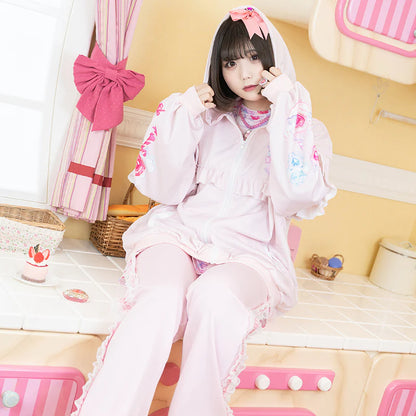 ACDC RAG Sweet Magical Unicorn Zip Hoodie - Pink