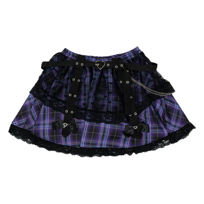 ACDC RAG Love Punk Mini Skirt - Plus Size Purple