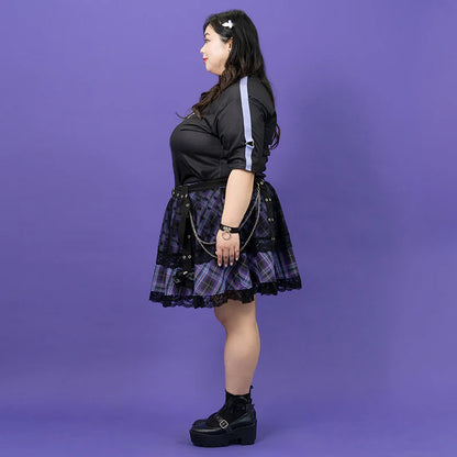 ACDC RAG Love Punk Mini Skirt - Plus Size Purple
