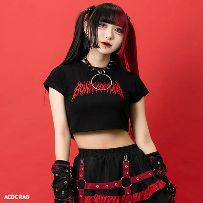 T-shirt ACDC RAG Punky Bunny Chibi - Rouge