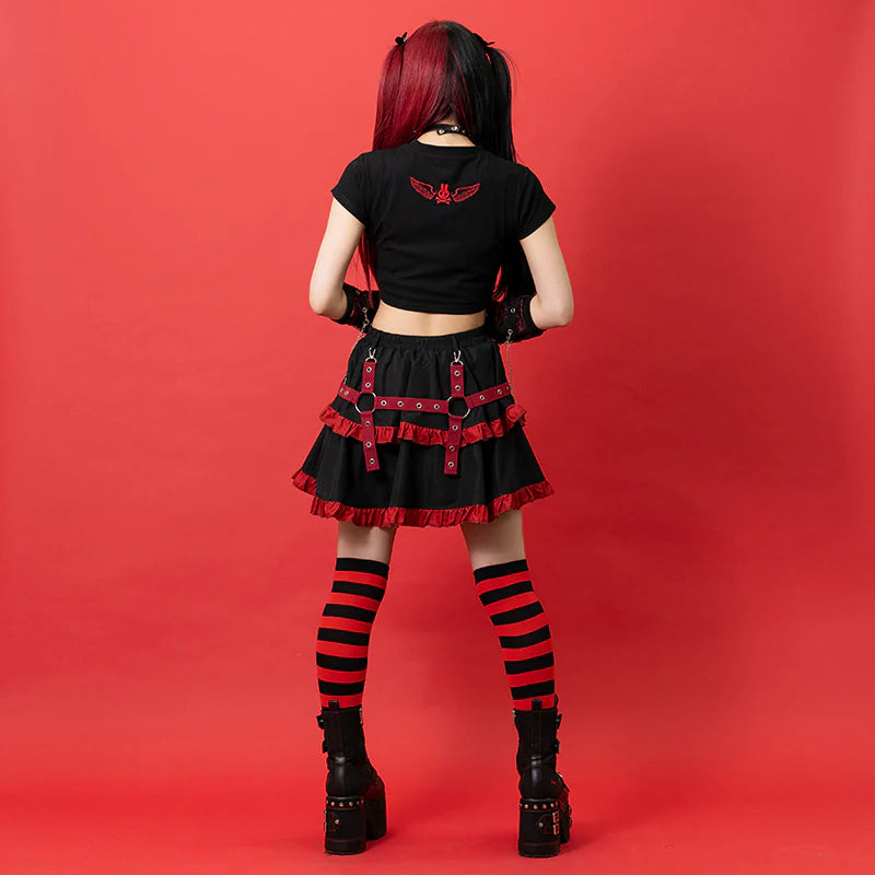 ACDC RAG Punky Bunny Chibi T-Shirt – Red