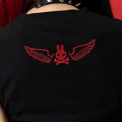 T-shirt ACDC RAG Punky Bunny Chibi - Rouge