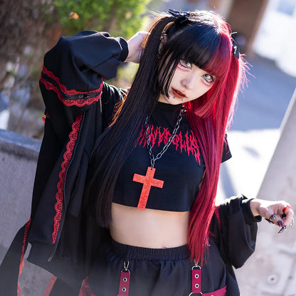 T-shirt ACDC RAG Punky Bunny Chibi - Rouge