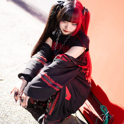 T-shirt ACDC RAG Punky Bunny Chibi - Rouge