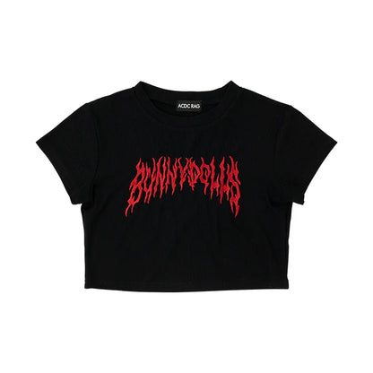 T-shirt ACDC RAG Punky Bunny Chibi - Rouge