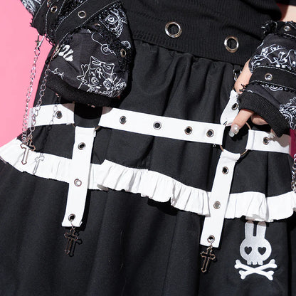 ACDC RAG Punky Bunny Skirt - Black/Pink & Black/White