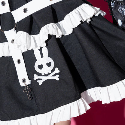 ACDC RAG Punky Bunny Skirt - Black/Pink & Black/White