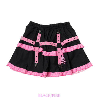 ACDC RAG Punky Bunny Skirt - Black/Pink & Black/White