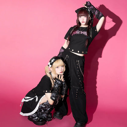 ACDC RAG Punky Bunny Skirt - Black/Pink & Black/White