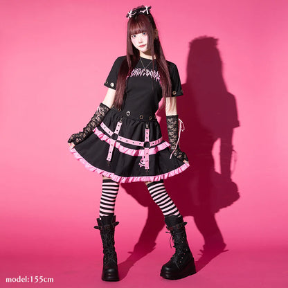 ACDC RAG Punky Bunny Skirt - Black/Pink & Black/White