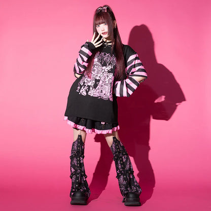 ACDC RAG Punky Bunny Skirt - Black/Pink & Black/White