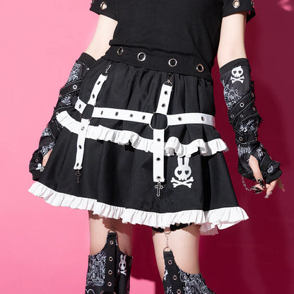ACDC RAG Punky Bunny Skirt - Black/Pink & Black/White