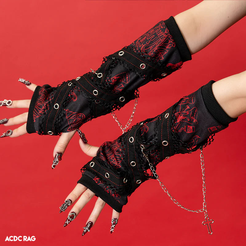 ACDC RAG Punky Bunny Arm Covers – Red