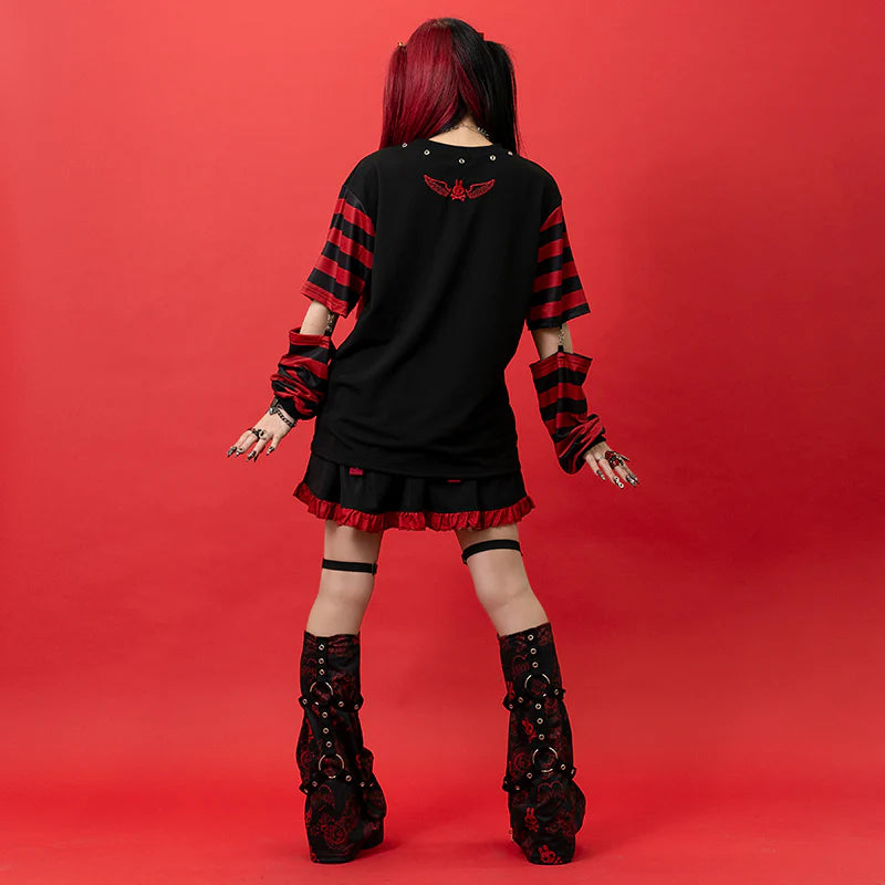 ACDC RAG Punky Bunny Leg Warmers – Red