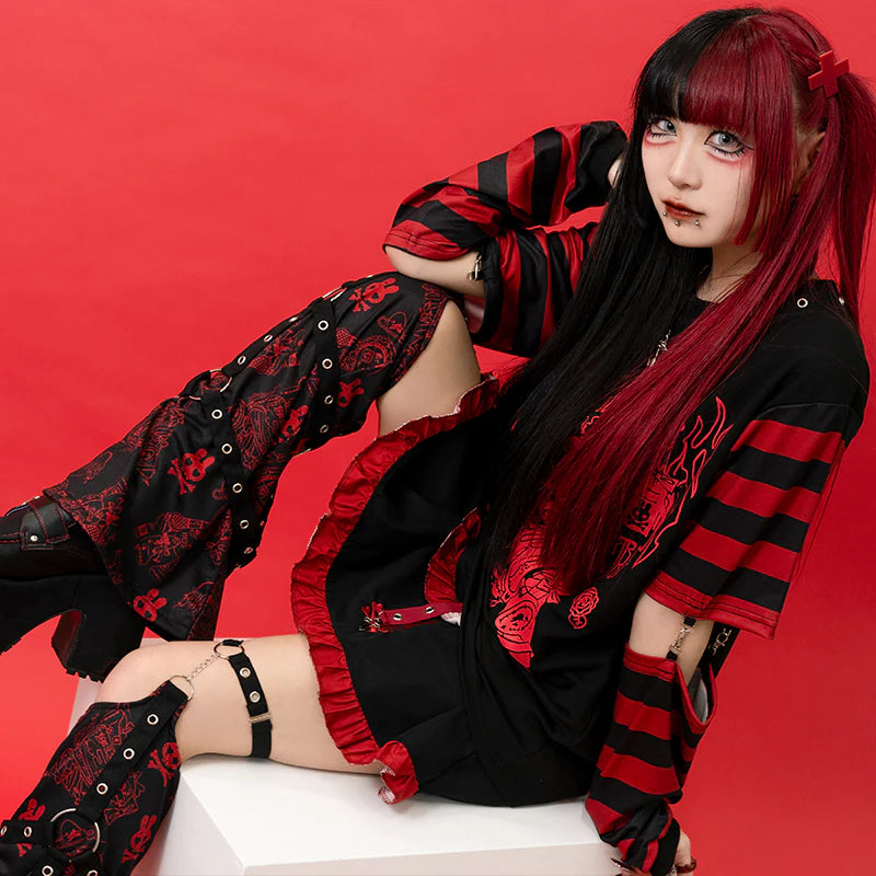 ACDC RAG Punky Bunny Leg Warmers – Red