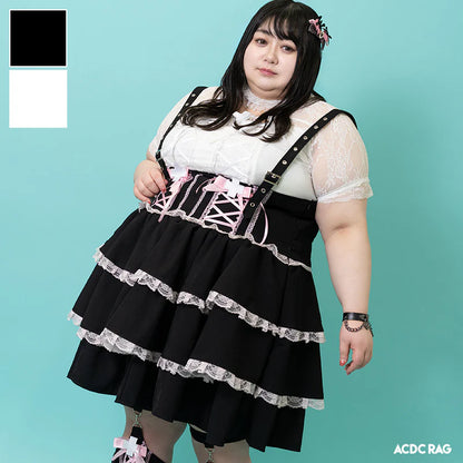 Jupe-salopette ACDC RAG Healing ♡ Heart - Grandes tailles