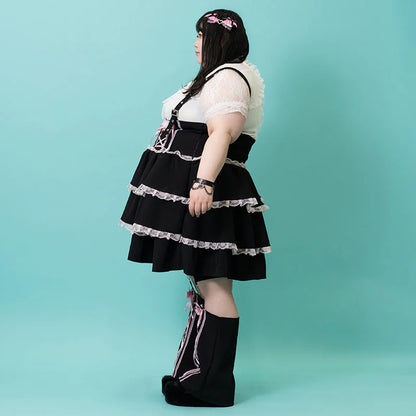 Jupe-salopette ACDC RAG Healing ♡ Heart - Grandes tailles