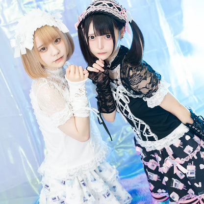 ACDC RAG Healing Heart Skirt - White & Blue