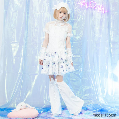 ACDC RAG Healing Heart Skirt - White & Blue