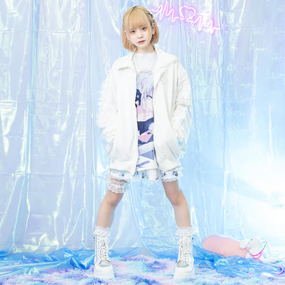 ACDC RAG Healing Heart Skirt - White & Blue