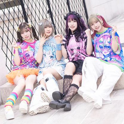 T-shirt ACDC RAG Neon Arcade - Bleu