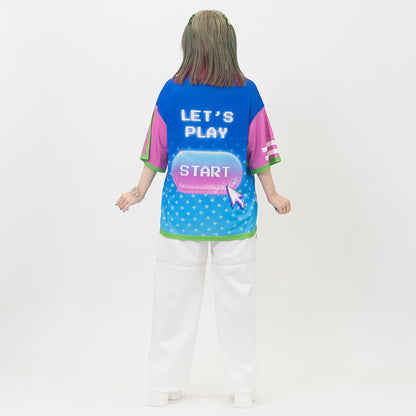 T-shirt ACDC RAG Neon Arcade - Bleu