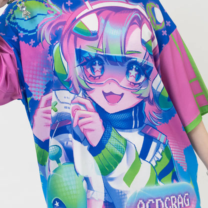 T-shirt ACDC RAG Neon Arcade - Bleu