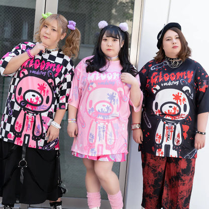 ACDC RAG x Gloomy Bear - Checkered Oversized Tee Shirt