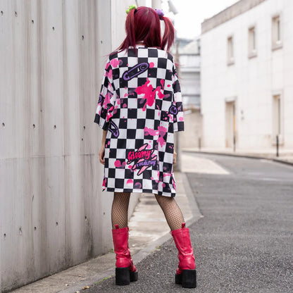 ACDC RAG x Gloomy Bear - Checkered Oversized Tee Shirt