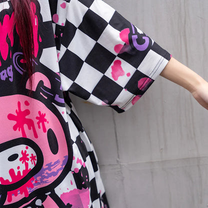 ACDC RAG x Gloomy Bear - Checkered Oversized Tee Shirt