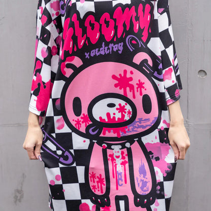 ACDC RAG x Gloomy Bear - Checkered Oversized Tee Shirt