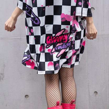 ACDC RAG x Gloomy Bear - Checkered Oversized Tee Shirt