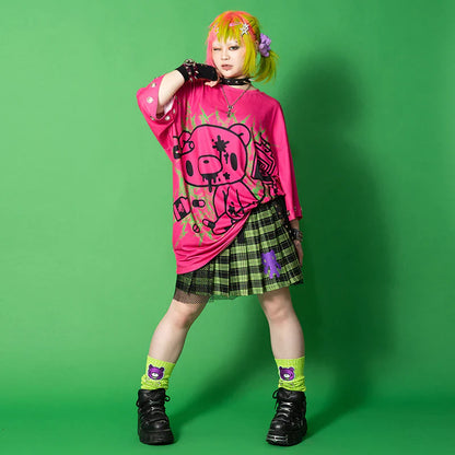 ACDC RAG x Gloomy Bear - Oversized Tee Shirt Hot Pink